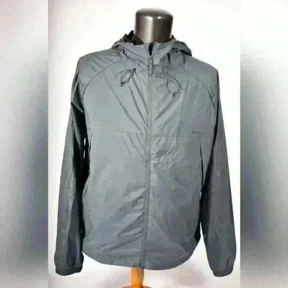 NWT  SELECTED HOMME Blue Recycled Polyester Packable Hooded Wind Jacket Medium - Picture 1 of 13